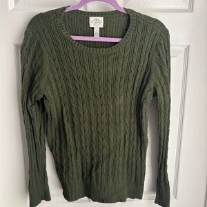 St. John's Bay Olive Cable Knit Sweater
